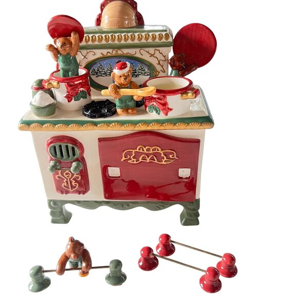 Ceramic Teddy & Friends Stove Wax Melt Diffuser Original Package Kitchen Kitsch - Picture 1 of 8